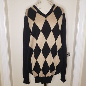 Argyle Merino Wool Vintage Polo